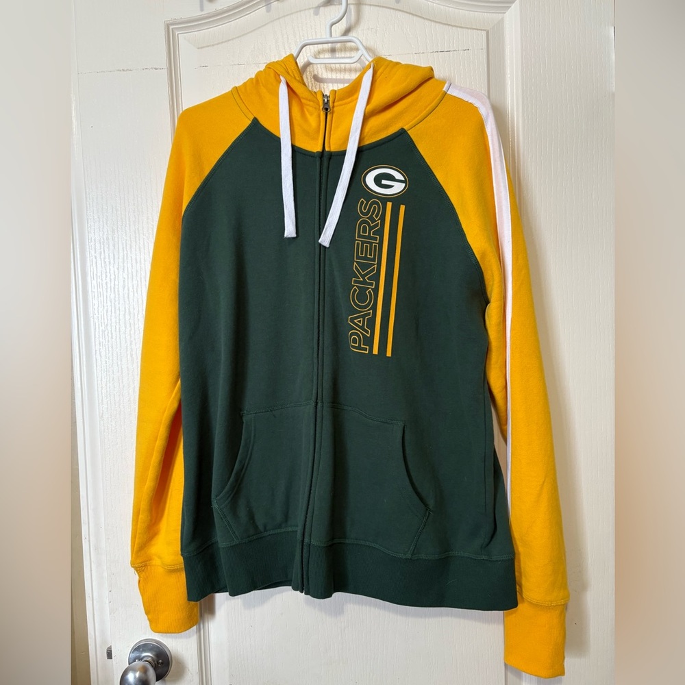 Womens Green Bay Packers full zip hoodie XXL